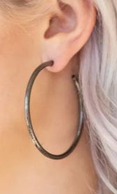 Double Or NOTHING BLACK EARRINGS